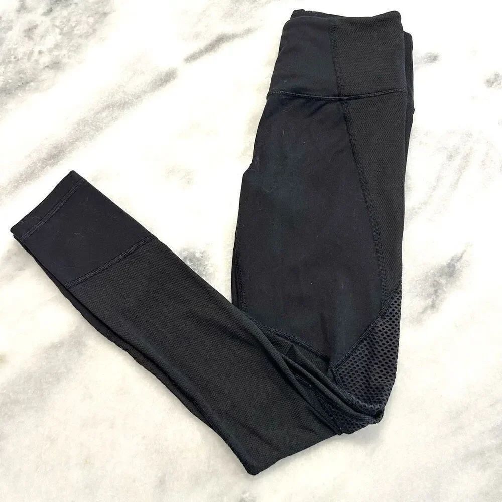 VSX Victoria's Secret Sport High Waisted Mesh Panel Knock Out Leggings Black XS